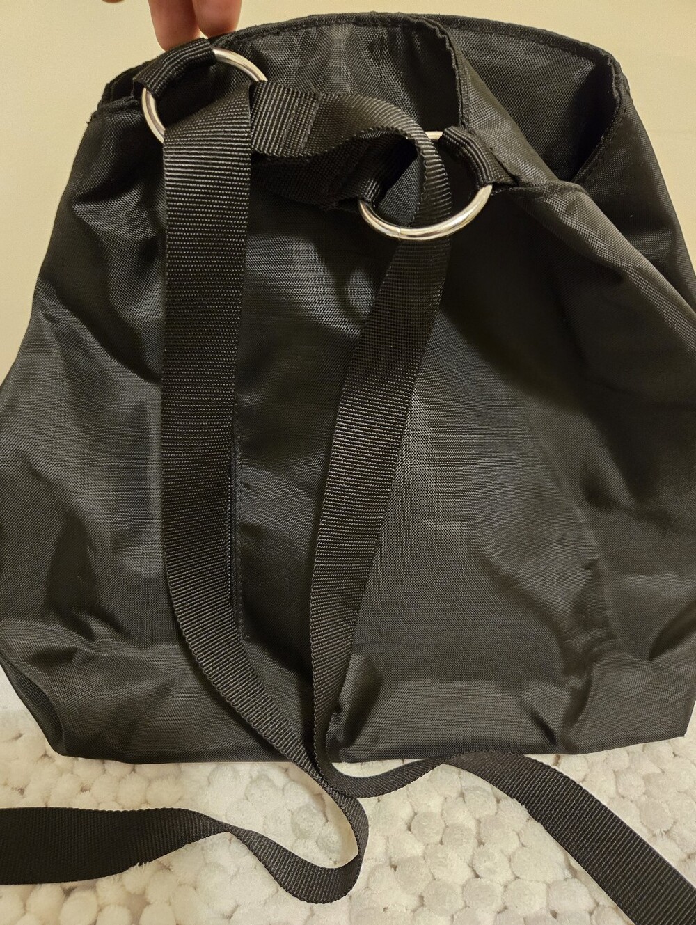 Black Baggallini Backpack Bag with Silver Turn-Lock Closure - Picture 12 of 12